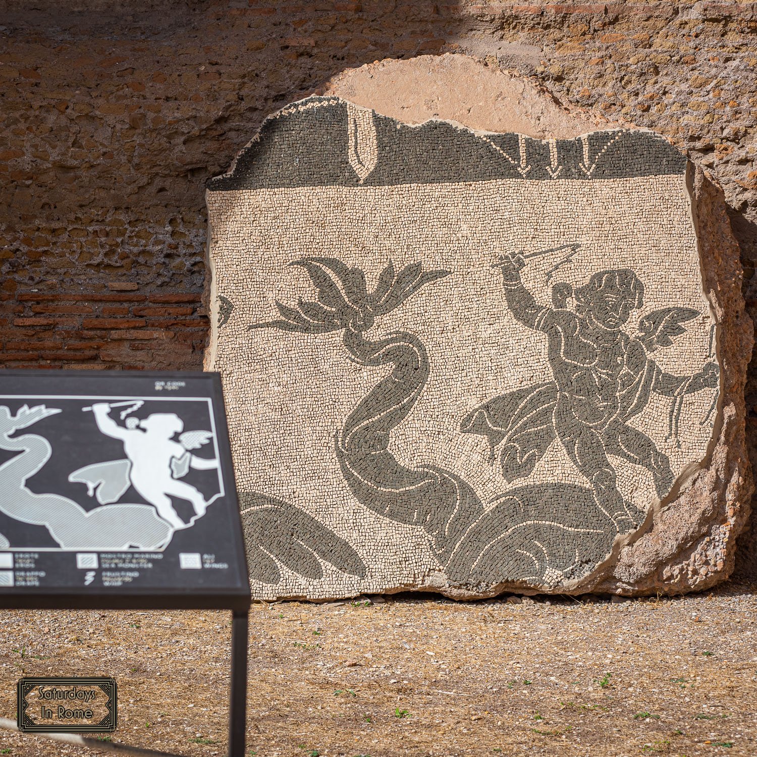 Ancient Roman Baths In Rome - Mosaics