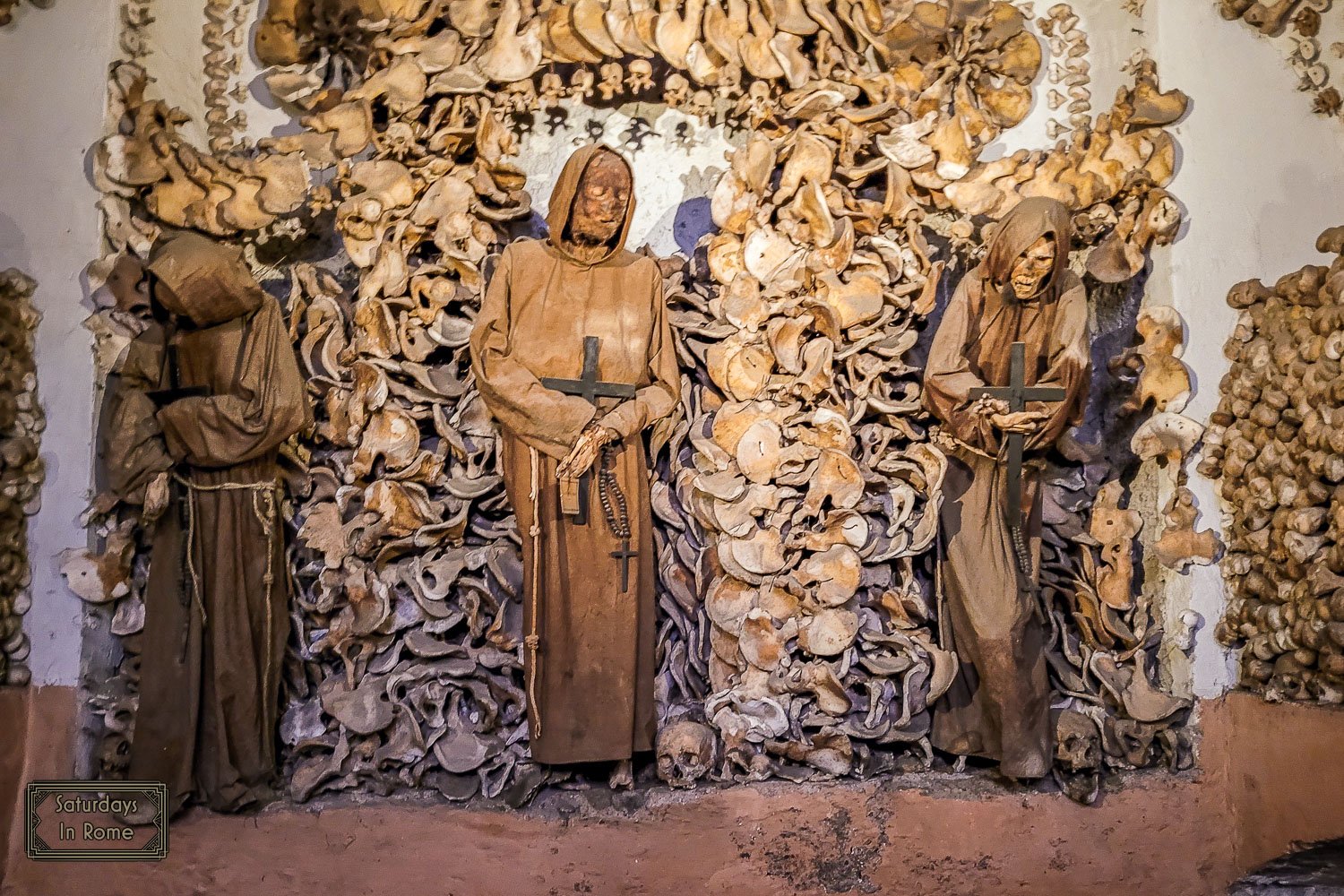 Bone Church In Rome Italy - The Three Skeletons
