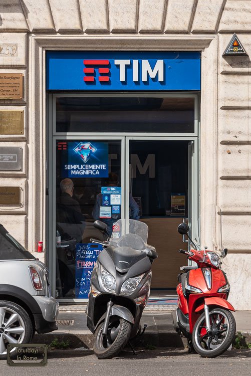 Buying A SIM Card In Rome Airport - TIM Outside