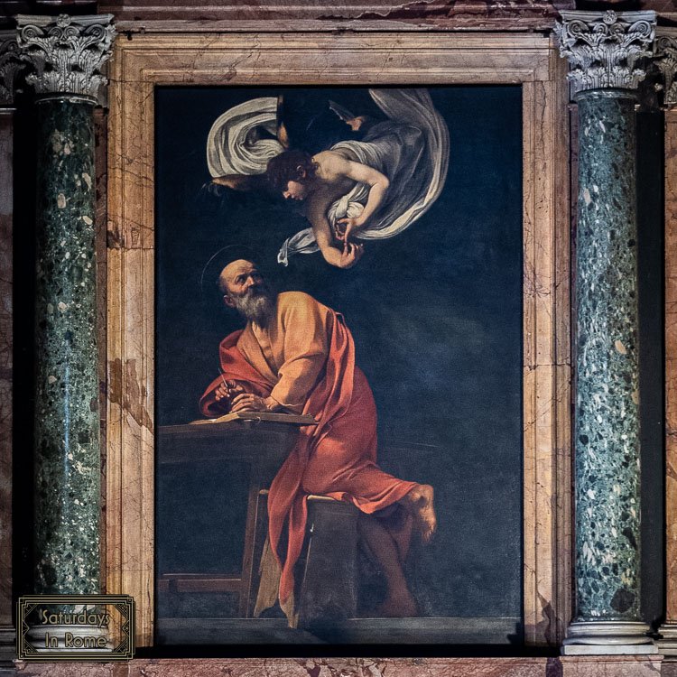 caravaggio paintings in rome -  The Inspiration of St. Matthew