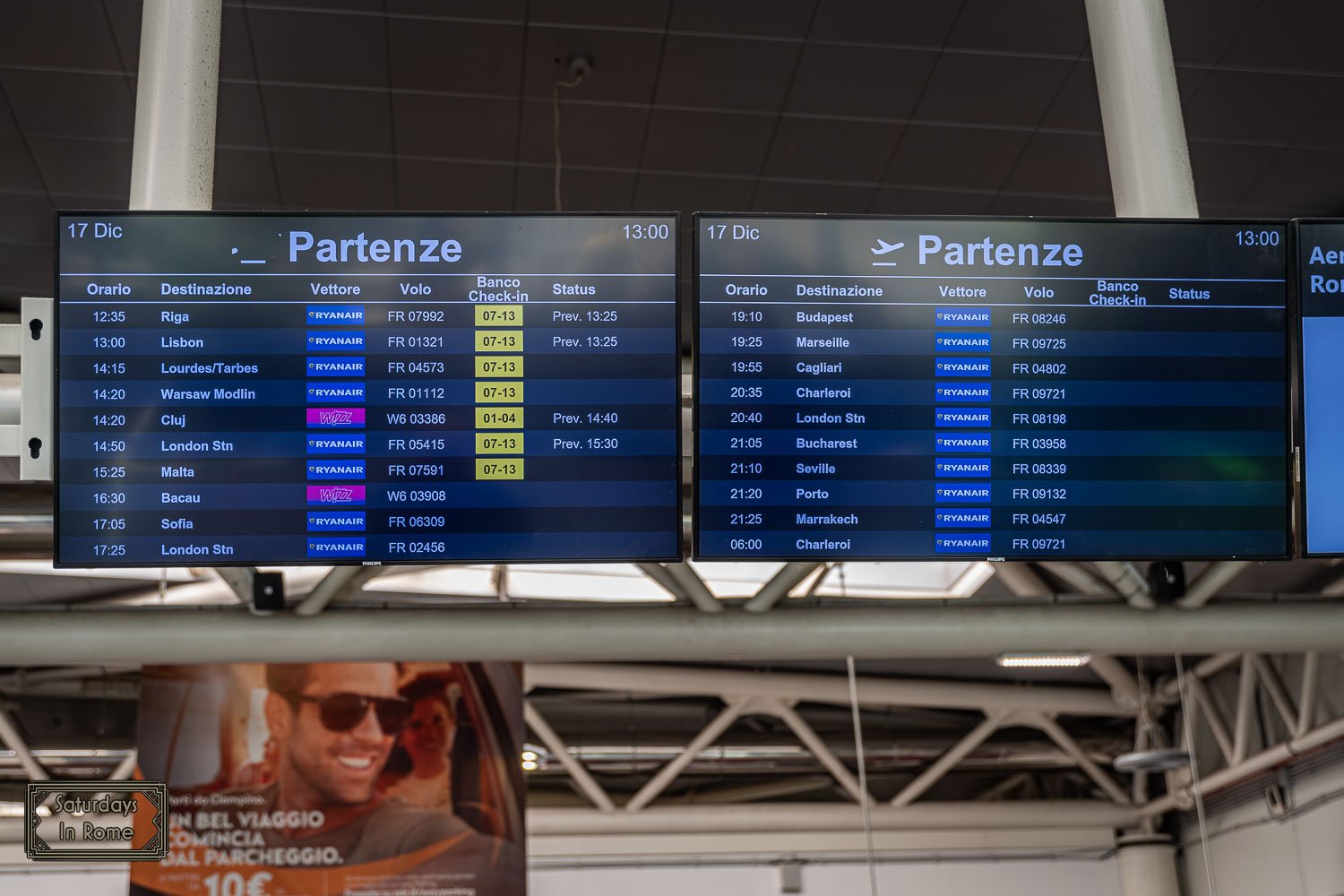 Ciampino Airport In Rome - Departures