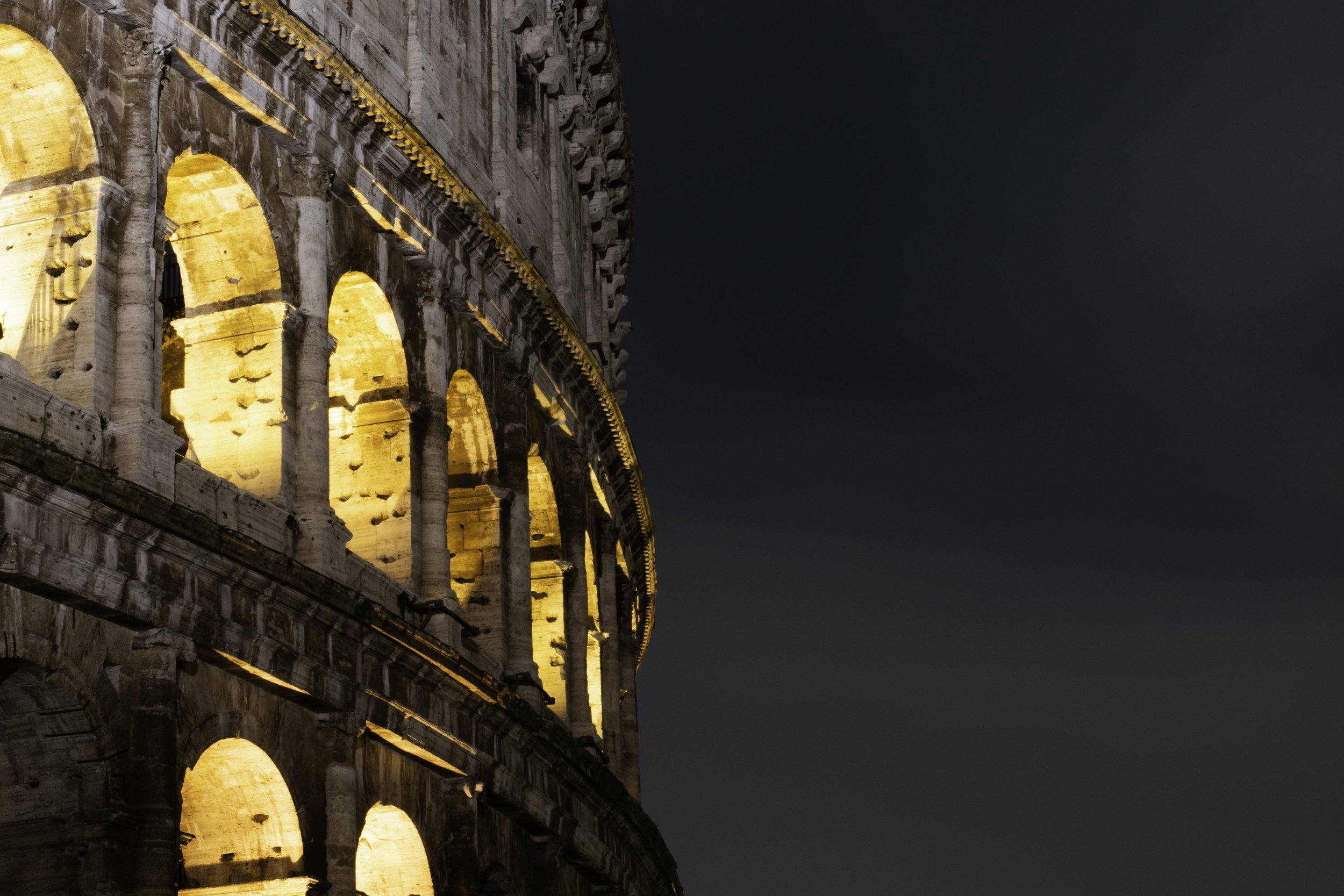 ancient roman colosseum - Cloudy Night