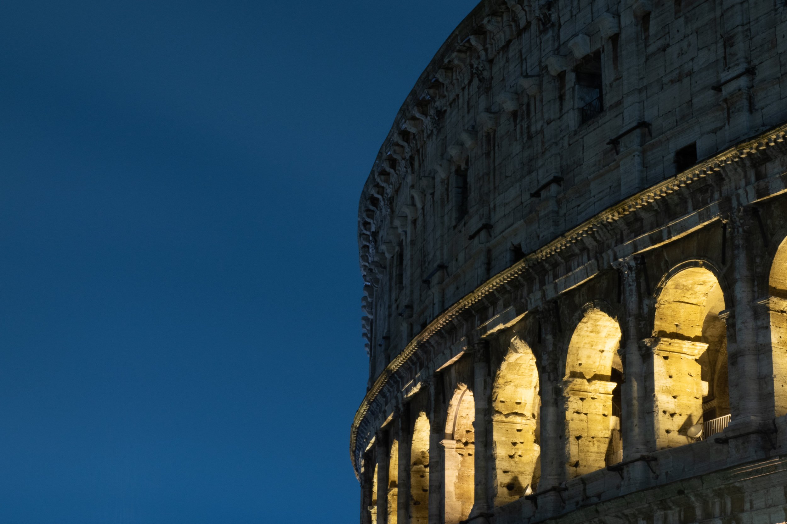 ancient roman colosseum - at Night