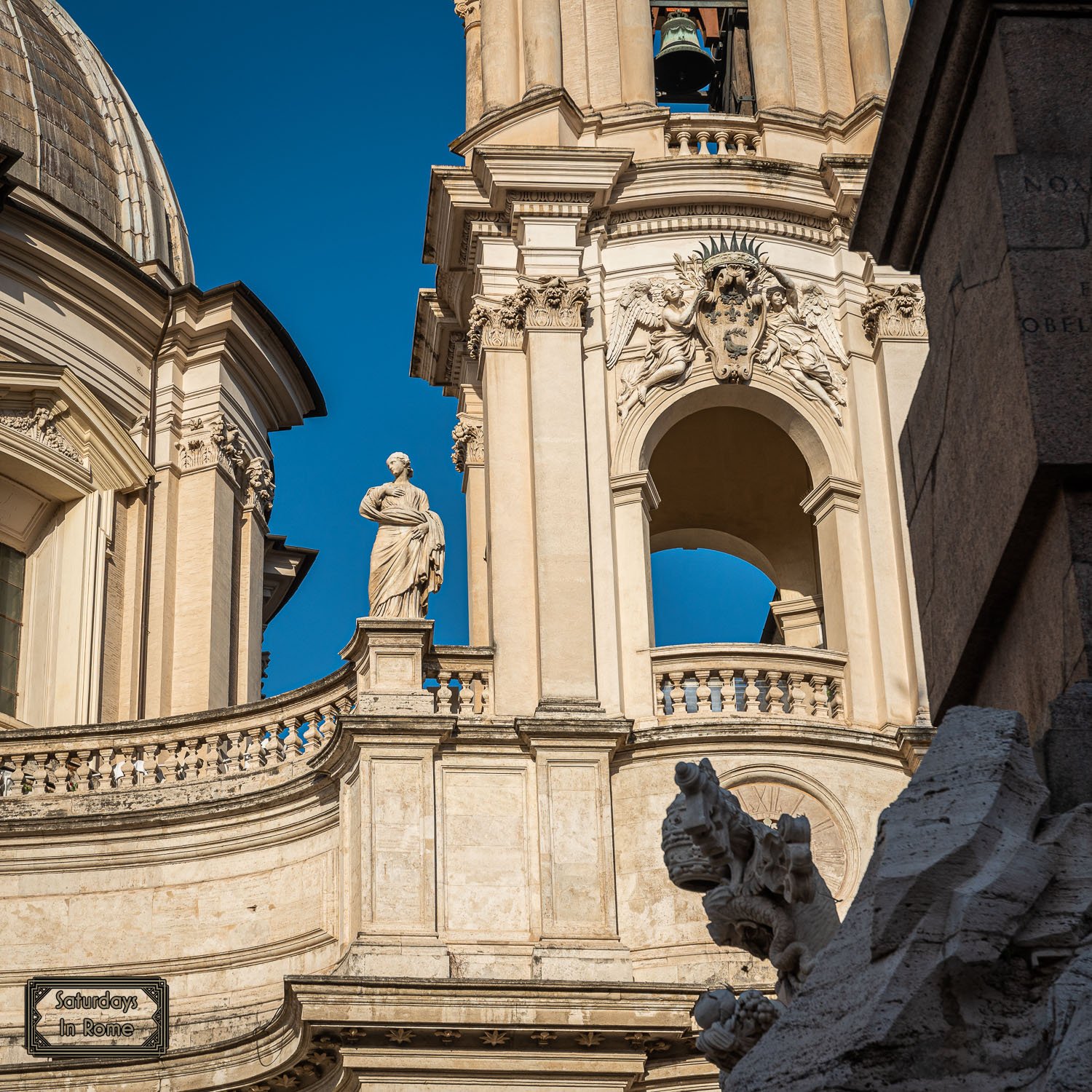 Piazza Navona And The Three Beautiful Fountains In Rome