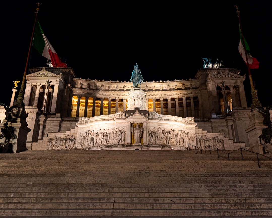 Piazza Venezia History - The Typewriter At Night