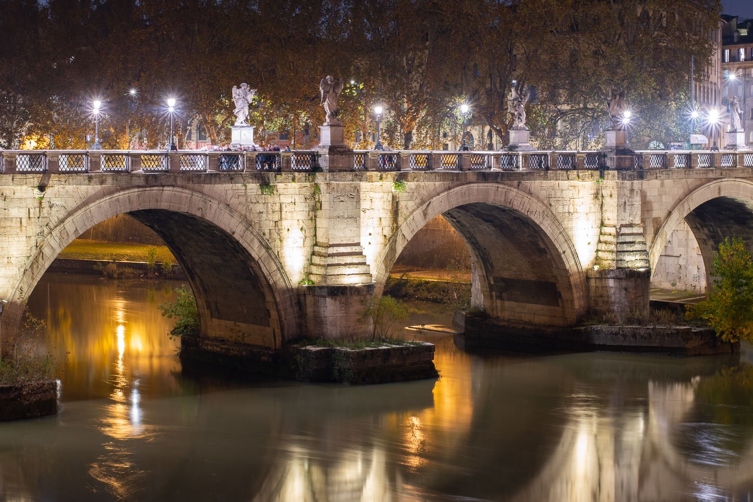Ponte Sant'Angelo at Night