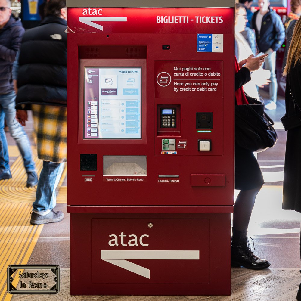 rome metro system - ticket machine