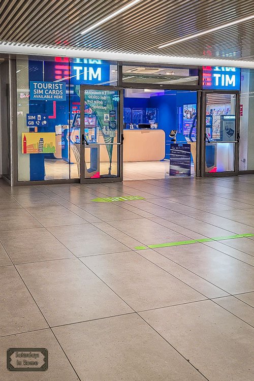 Rome's train station has SIM cards- TIM for Tourists