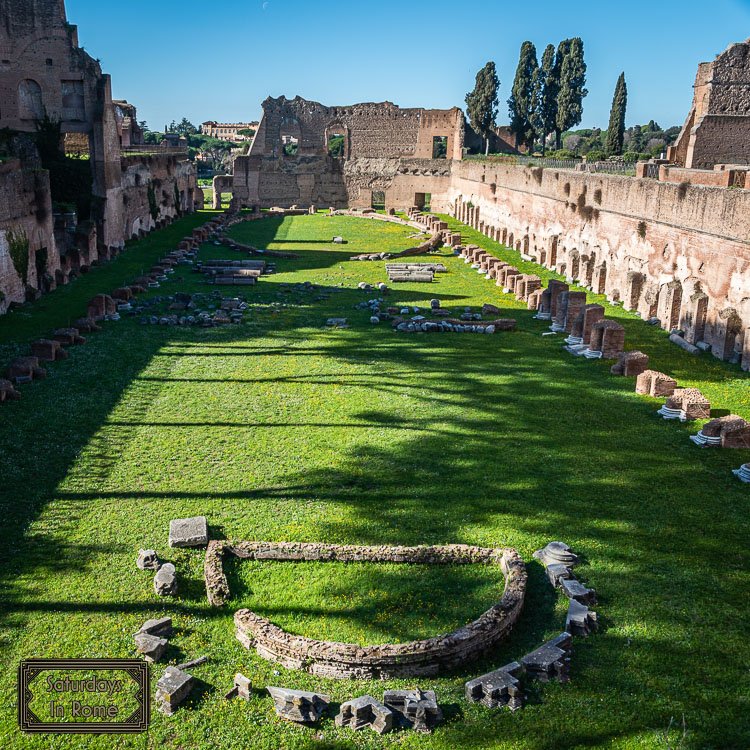 the Palatine Hill in Rome- Stadium of Domitian