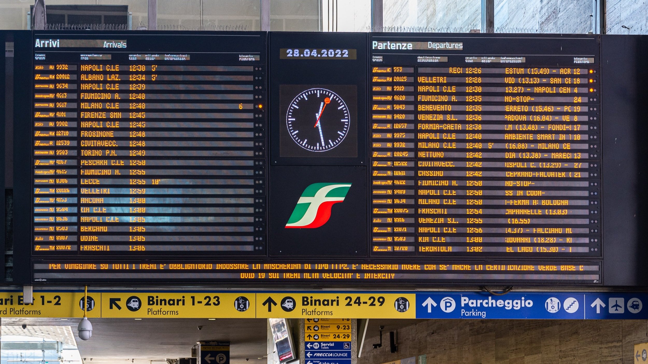 Train Travel In Italy - Arrivals and Departures