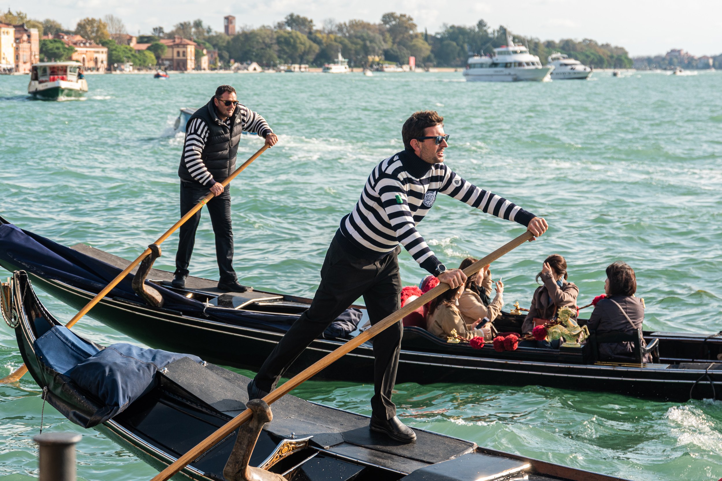 venice visitor tax - Crowded Gondolas In The Canal