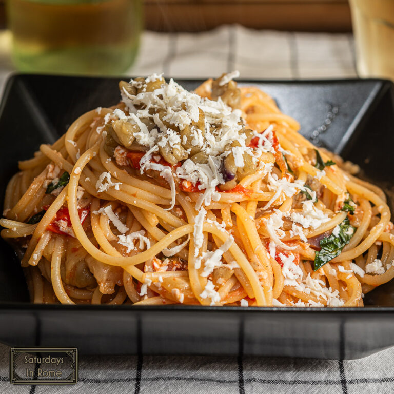 Authentic Pasta Alla Norma - Serving