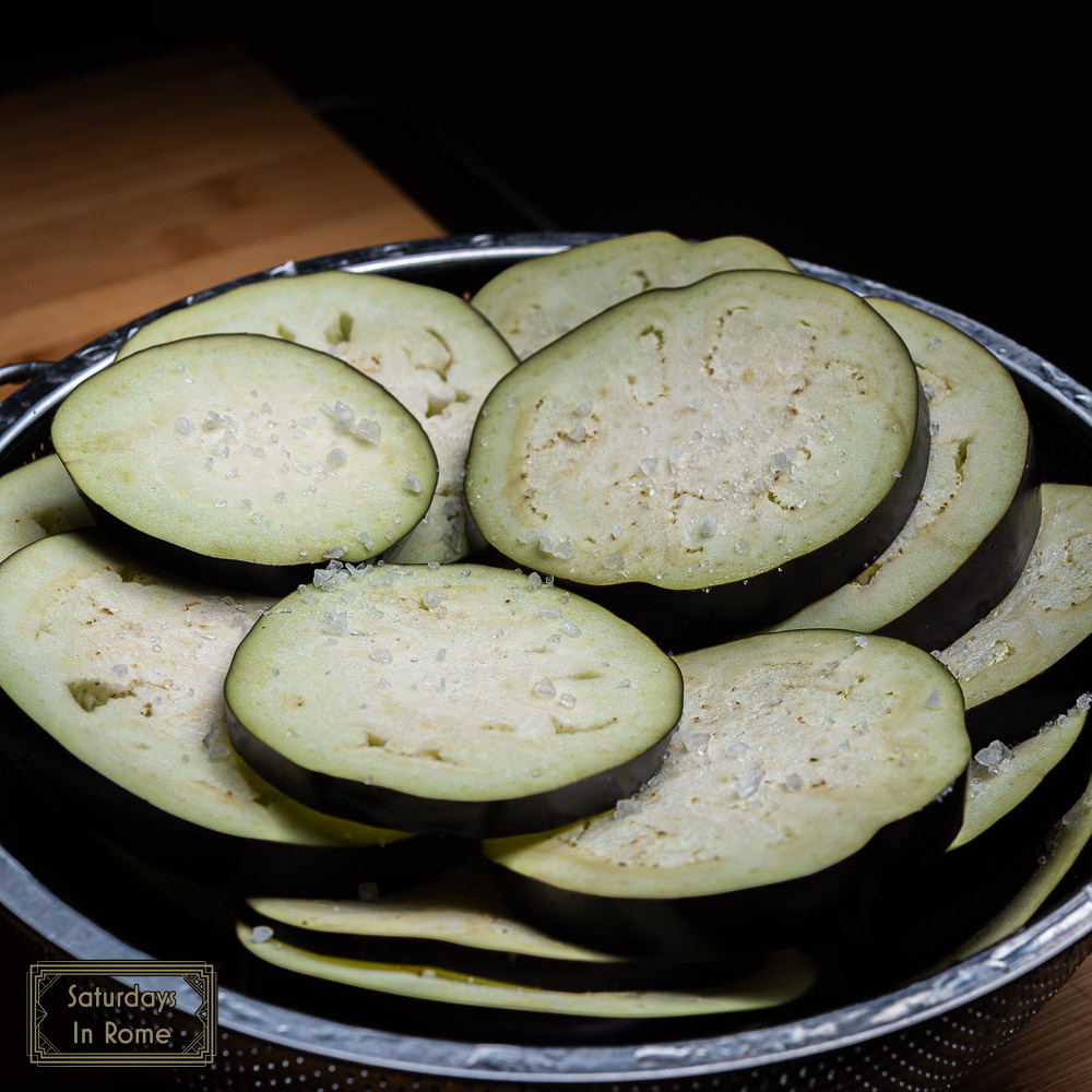 Traditional Eggplant Parmigiana - Sliced