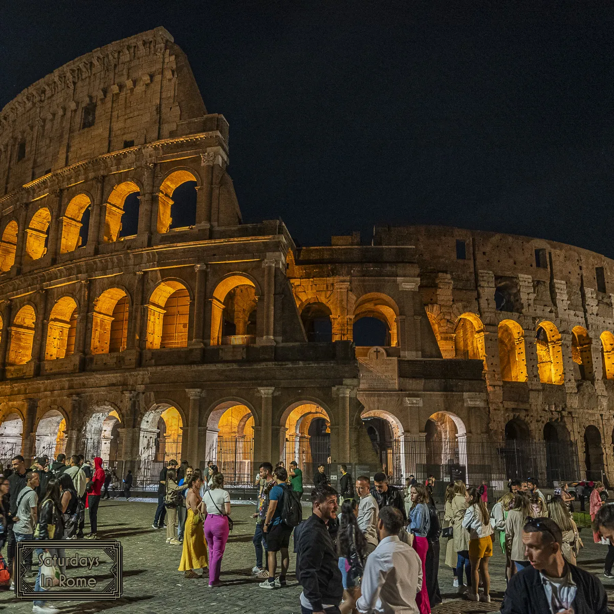 The Roman Colosseum - Crowds Everywhere