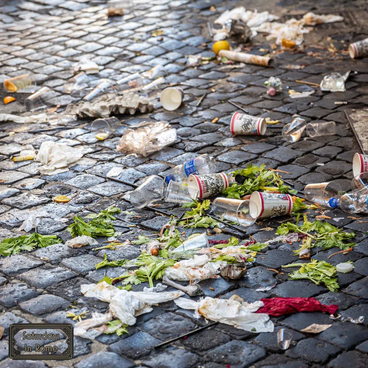 Living In Trastevere - Trash All Over The Road