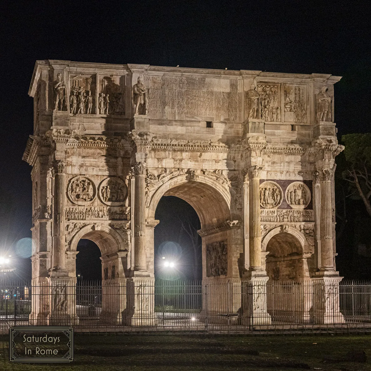 Why Is The Arch Of Constantine Important - At Night