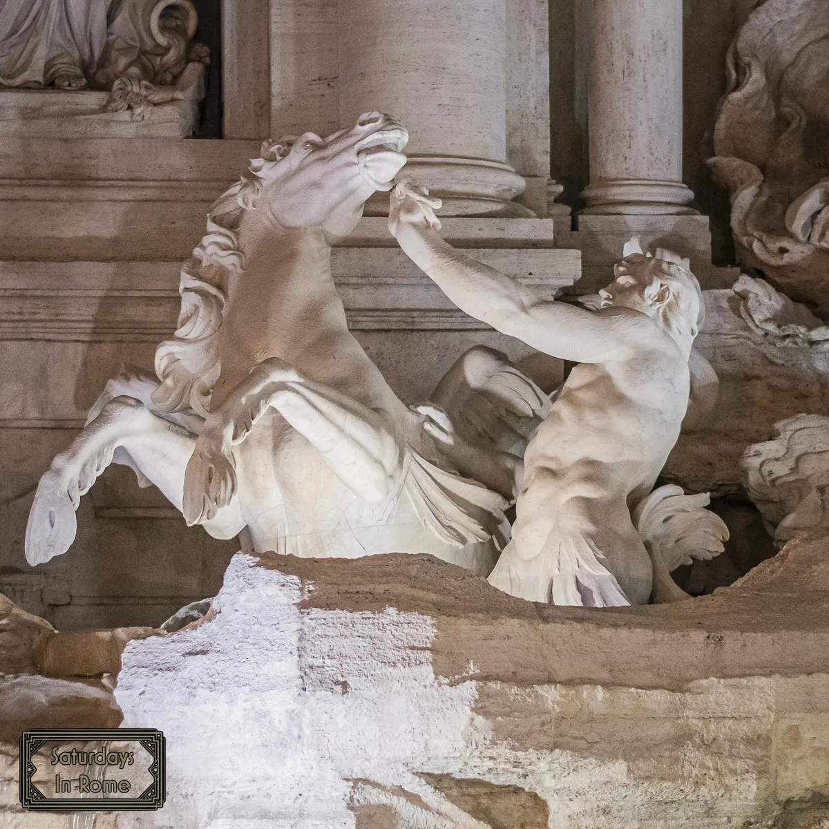 Famous Fountain In Rome - Trevi Fountain Statues