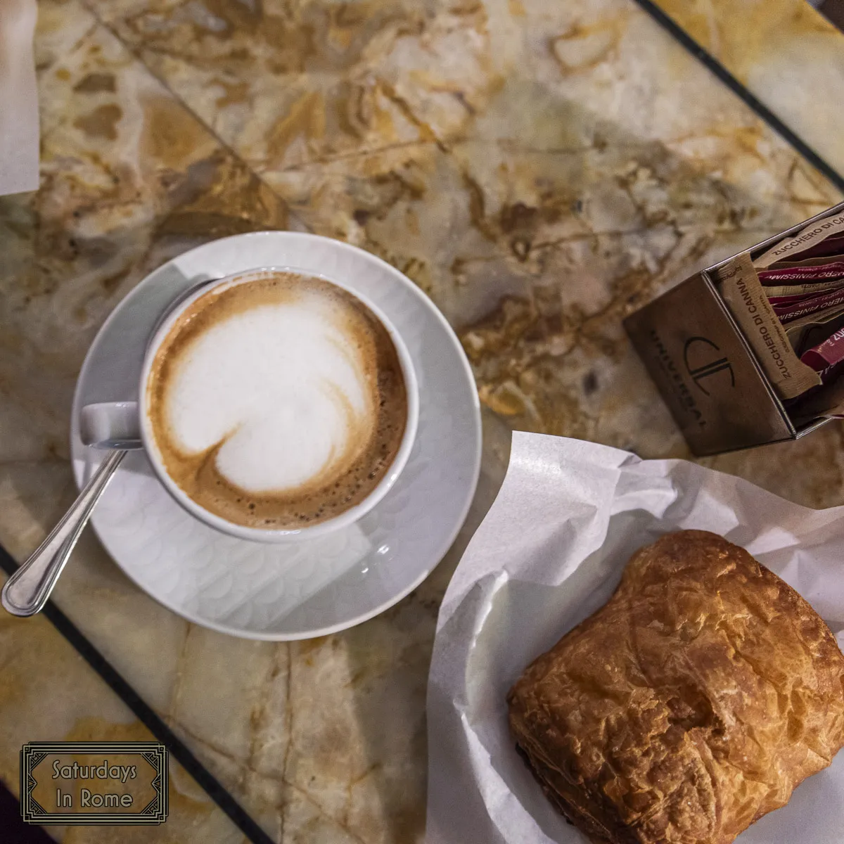 Italian Breakfast Foods - Pastry and Cappuccino