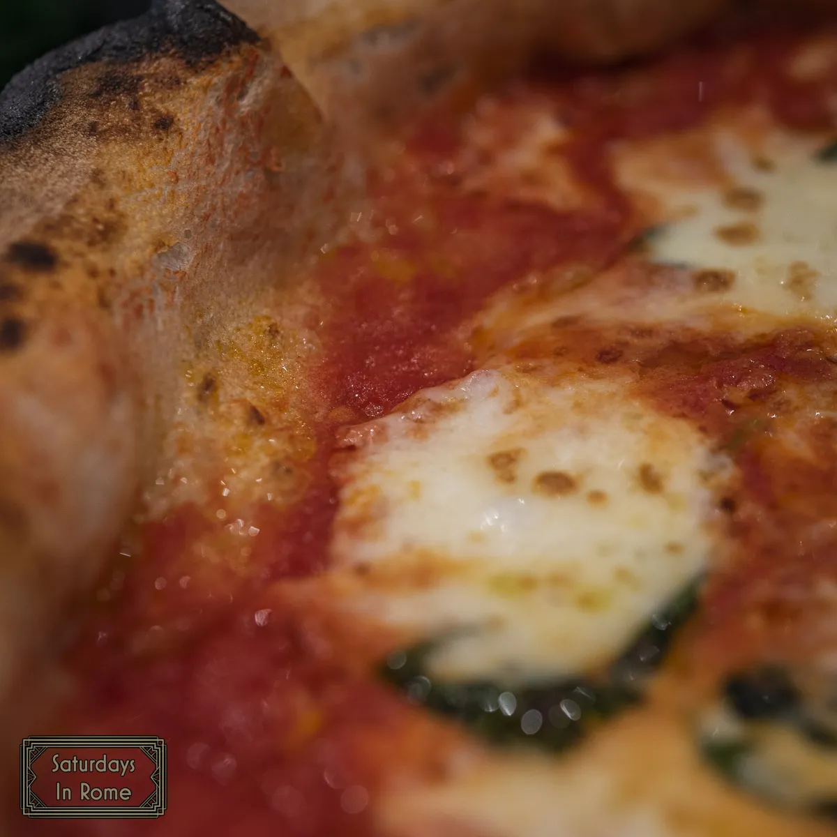 The Best Pizza In Rome Italy - Cheese Closeup