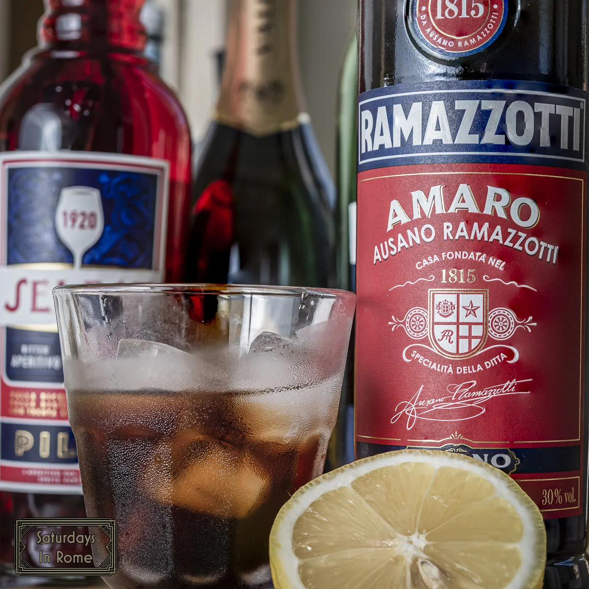 Traditional Italian Drinks - Bitters on ice