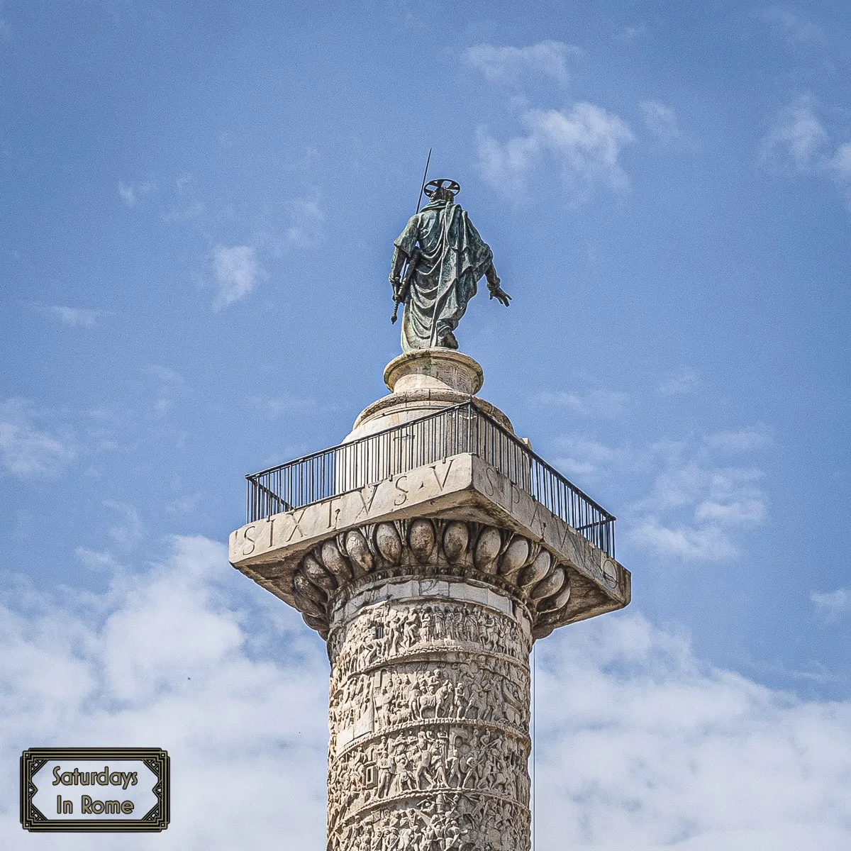 How Does The Italian Government Work -  The Top Of The Column of Marcus Aurelius