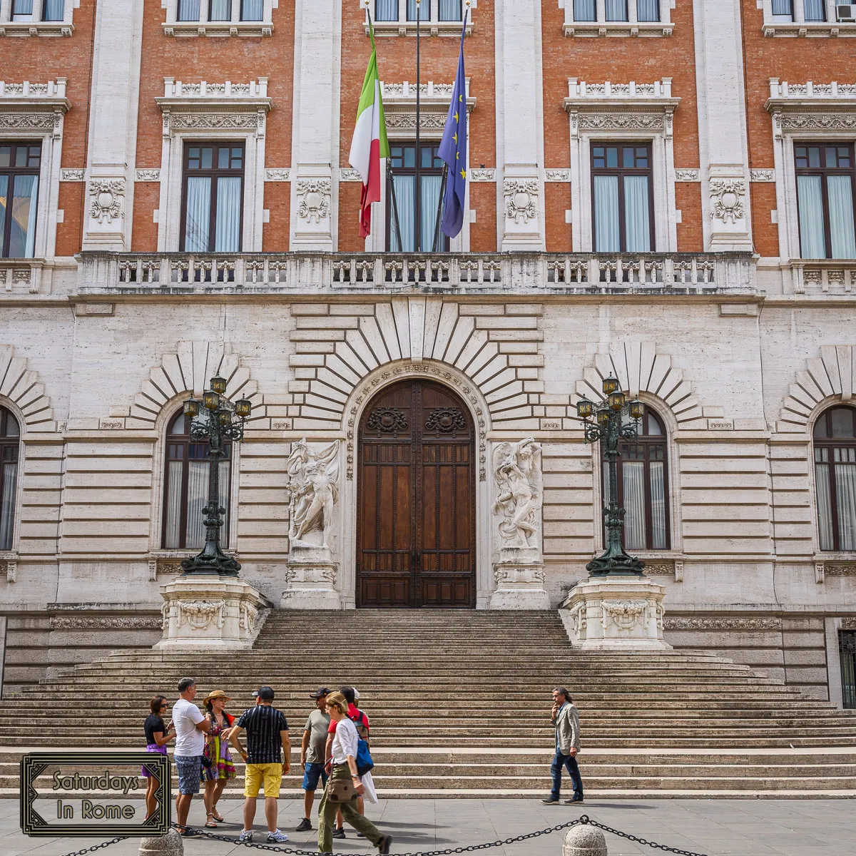 How Does The Italian Government Work - Back Entrance to the Parliament Building Montecitorio Palace