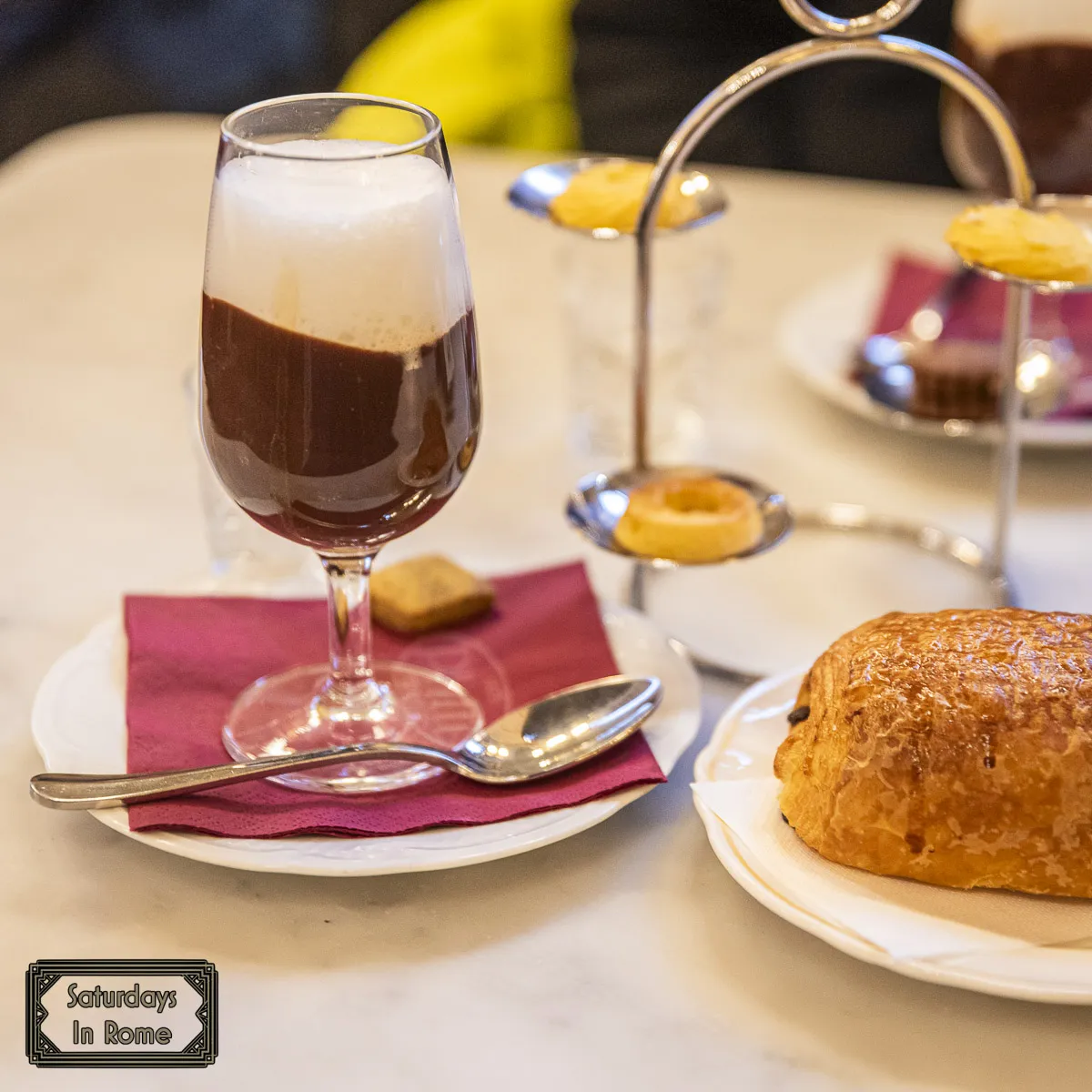 Bicerin Coffee - Breakfast drink with pastry