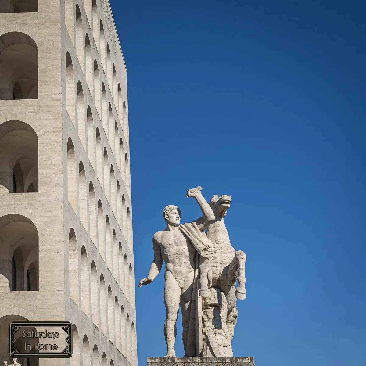 EUR Rome - Outside the square colosseum