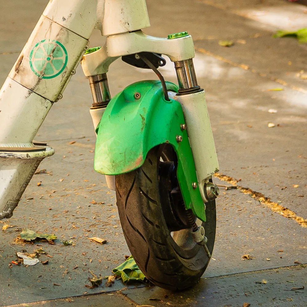 Scooters In Rome - Wheel Closeup