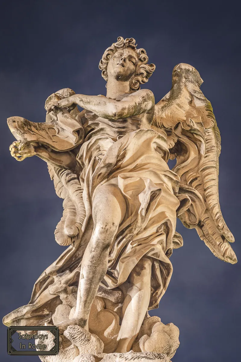 Ponte Sant Angelo - Angel with scripture