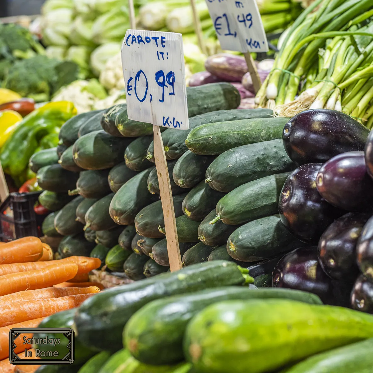 Farmers Markets In Rome - Carrots and Cukes
