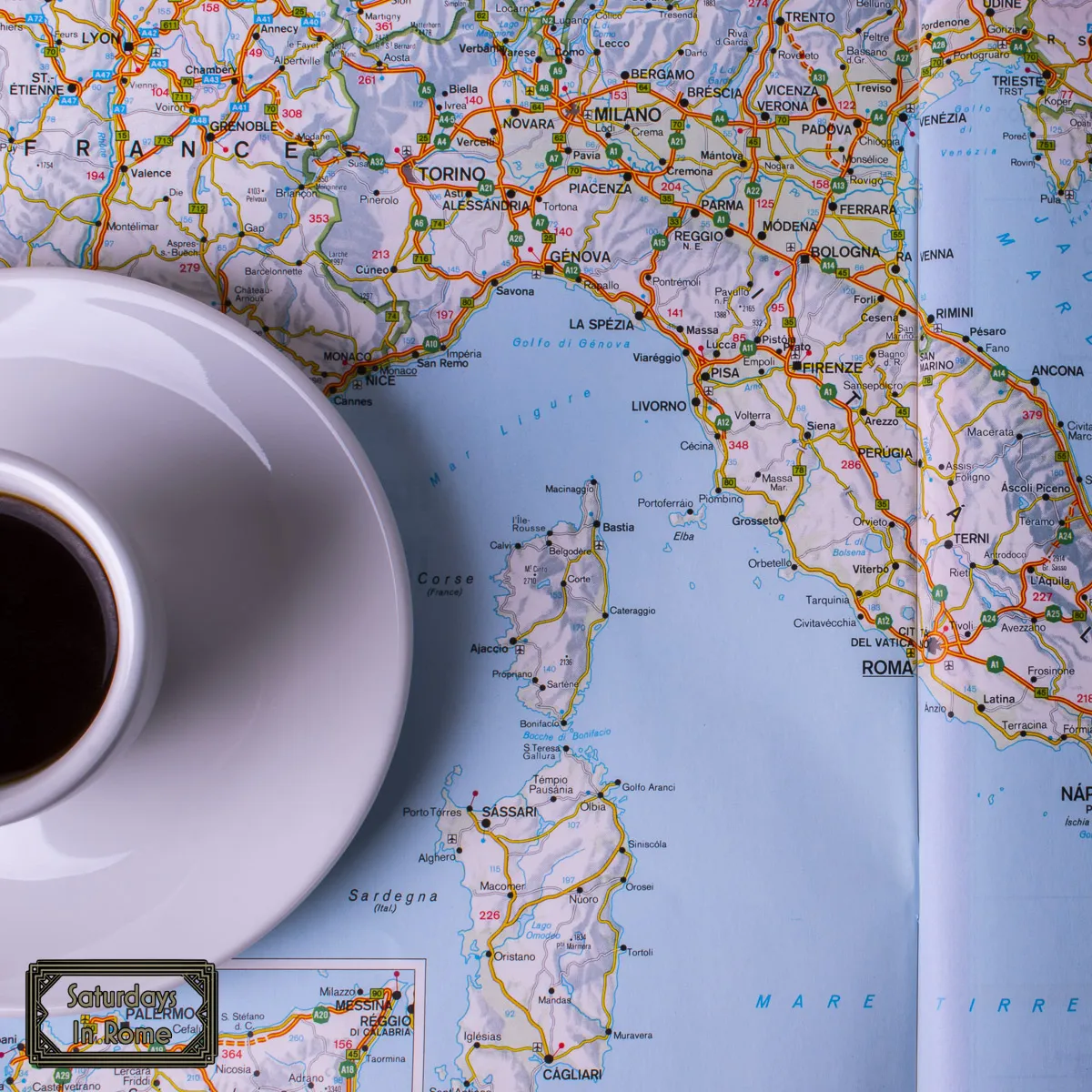 Turin Coffee - Map and Cup