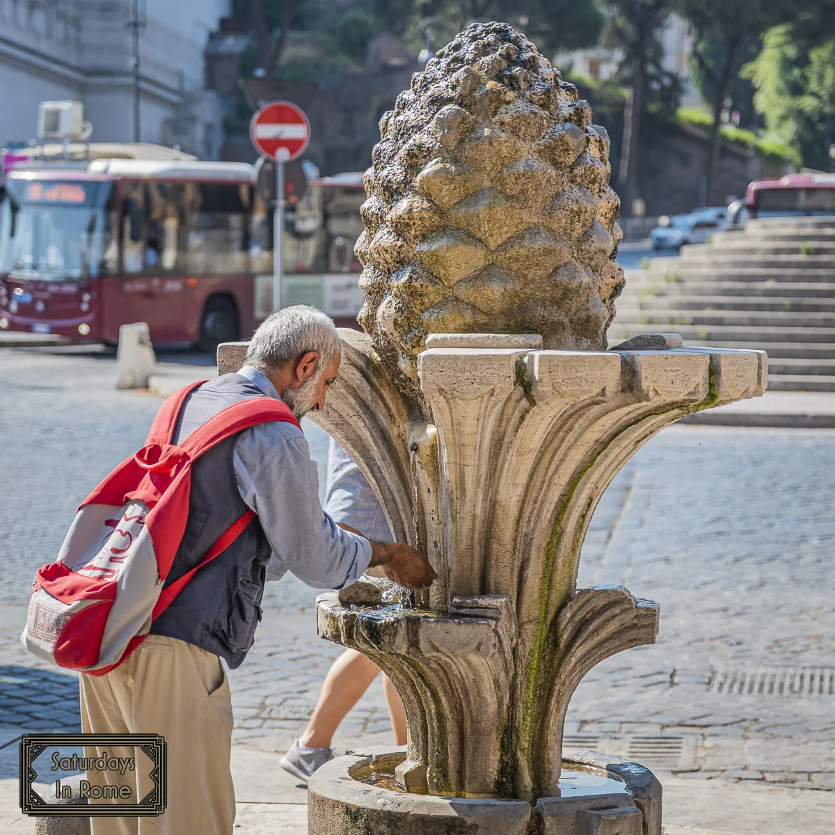 Piazza Venezia History - Pineapple Fountain