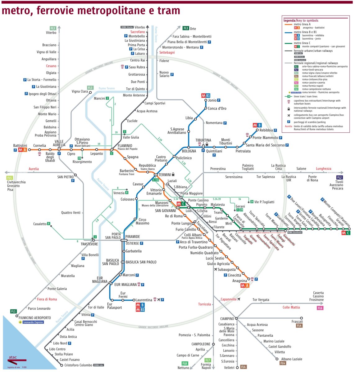 Rome Metro System - Metro Map