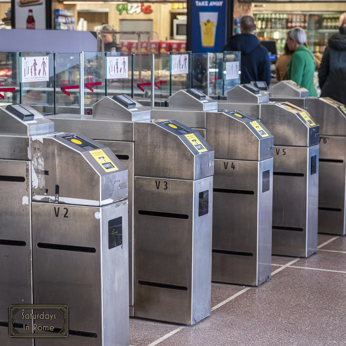 Rome Metro System - Turnstiles