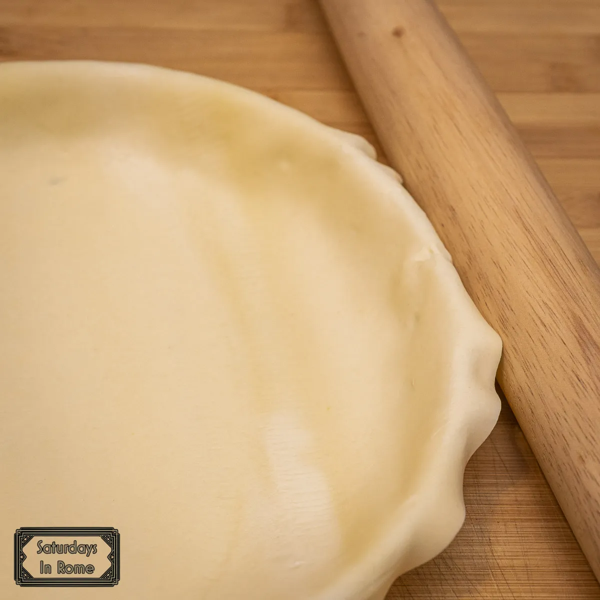 Italian Squash Pie Recipe - Crust Rolled Out